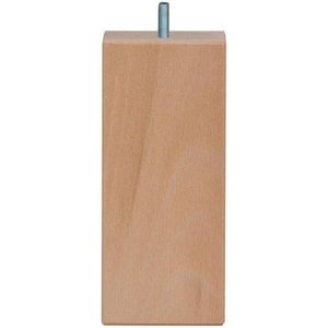 Houten vierkanten meubelpoot  18 cm (M8)