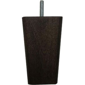 Vierkanten bruine houten meubelpoot 10 cm (M8)