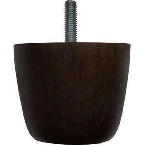 Ronde Donkerbruine Houten Meubelpoot 5,5 cm (M8)