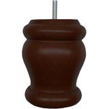Meubelpoot - Bruin - Ronde Vorm - Massief Beukenhout - Ø 9 cm - Hoogte 12 cm