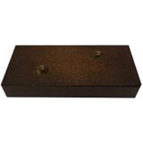 Bruine rechthoekige houten meubelpoot 2 cm