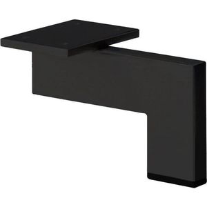 Zwarte design hoek meubelpoot 10 cm