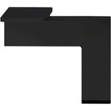 Zwarte design hoek meubelpoot 14 cm