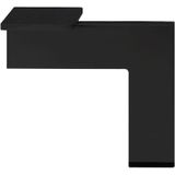 Zwarte design hoek meubelpoot 16 cm