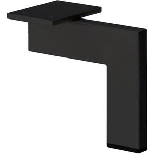 Zwarte design hoek meubelpoot 16 cm