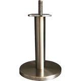 RVS / INOX ronde meubelpoot 14 cm (M10)