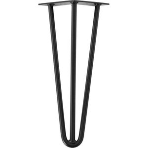 Stalen - Hairpin - Tafelpoot - Zwart - Hoogte 35 cm - Ø 1,2 cm
