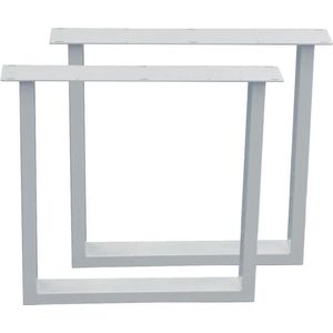 Set witte U tafelpoten 72 cm (koker 10 x 4)