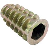 Rampa moer M8 schroefdraad - 20 stuks - Lengte 13 mm - Inboorhoutmoer - inboormoer messing - Montage dmv inbussleutel