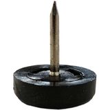 Meubelglijder kunststof zwart diameter 1,8 cm (zakje 20 stuks)