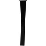 Zwarte X tafelpoot 72 cm met stelvoeten (koker 8 x 8)
