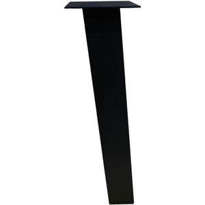 Set 4 zwarte schuine tafelpoten 72 cm (koker 10 x 10 cm)