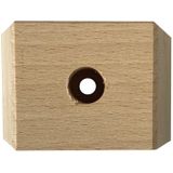Kleine vierkanten tapse onbehandelde houten meubelpoot 5 cm