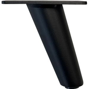 Stalen meubelpoot zwart conisch ø 5 cm / 2,5 cm en hoogte 10 cm