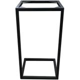 Stalen tafelonderstel zwart rechthoek 33 bij 33 cm en hoogte 60 cm  (2 x 2 cm)