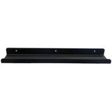 Massief stalen wandplank zwart rechthoek 50 bij 8,5 cm en hoogte 4 cm