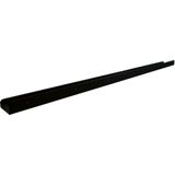 Massief stalen wandplank zwart rechthoek 120 bij 8,5 cm en hoogte 4 cm