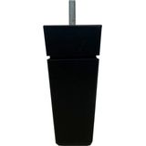 Meubelpoot  taps 5,5 bij 5,5 cm en hoogte 12 cm  van massief hout (M8)