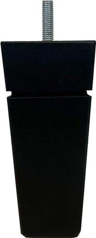 Meubelpoot  taps 5,5 bij 5,5 cm en hoogte 12 cm  van massief hout (M8)