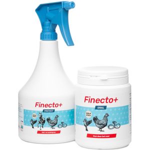 Finecto+ Voordeelpakket voor pluimvee en vogels 1x Finecto Spray  + 1x Finecto Oral