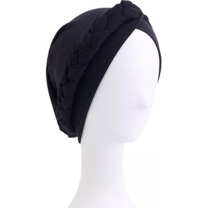 Tulband – Hijab – Head wrap - Chemo muts – Haarband – Damesmutsen – Hoofddeksel – Beanie - Hoofddoek - Muts - Zwart – Slaapmuts - Haarverzorging