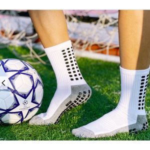 Gripsokken Voetbal Anti-blaren Anti-slip One Size-WIT