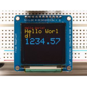OLED 16-bit Color 1.5 inch met microSD holder van Adafruit 1431
