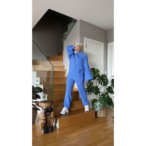 Accordeon Tricot Set /Blauw/SIRMAZA