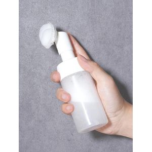 Reinigingsborstel met 1 fles Gezichtsopslag Shampoo Met Vloeibare Reiniger Massagefles Container Lotion Schone Douche Schuimpers Gezicht