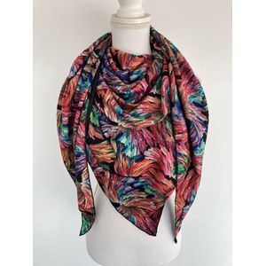 Driehoek sjaal Multicolor Roze Viscose jersey 190 cm x 92 cm