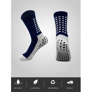 Gripsokken Voetbal Anti-blaren Anti-slip One Size-DONKERBLAUW
