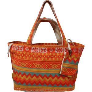 Mycha Ibiza - strandtas - weekendtas - shopper - handtas - rits - clutch - katoen – MYC220037