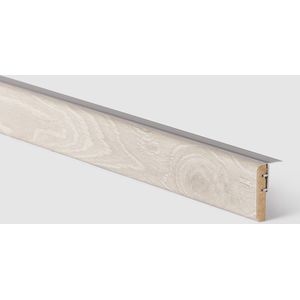 Trapverbouwing.nl - Traprenovatie overgangsprofiel - Laminaat -  Lichtgrijze Eik - 130x5,6x1,2cm