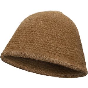 Bucket Hat Soft Bruin - Nieuwe Stijl Vissershoedje Hoedje Muts Winter