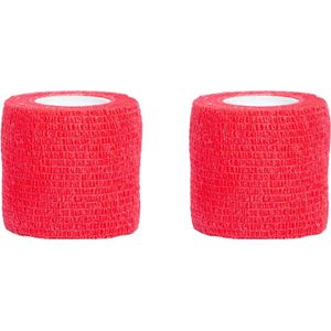 CREATE PERFORMANCE - Voetbal Sokken Tape - Underwrap - Sokwrap - Cohesive Bandage - Sporttape - 4 stuks - Rood