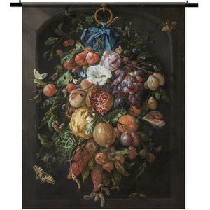 Wandtapijt - wandkleed - Festoen van vruchten en bloemen - 90 x 120 cm
