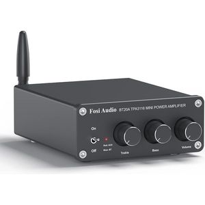 Equivera - Versterker Audio - HiFi Versterker - Bluetooth - Stereo Versterker - Zwart