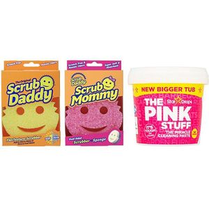 The Pink Stuff - Reinigingspasta - 850 gram - Scrub Mommy Spons - Roze - Scrub Daddy Original Spons