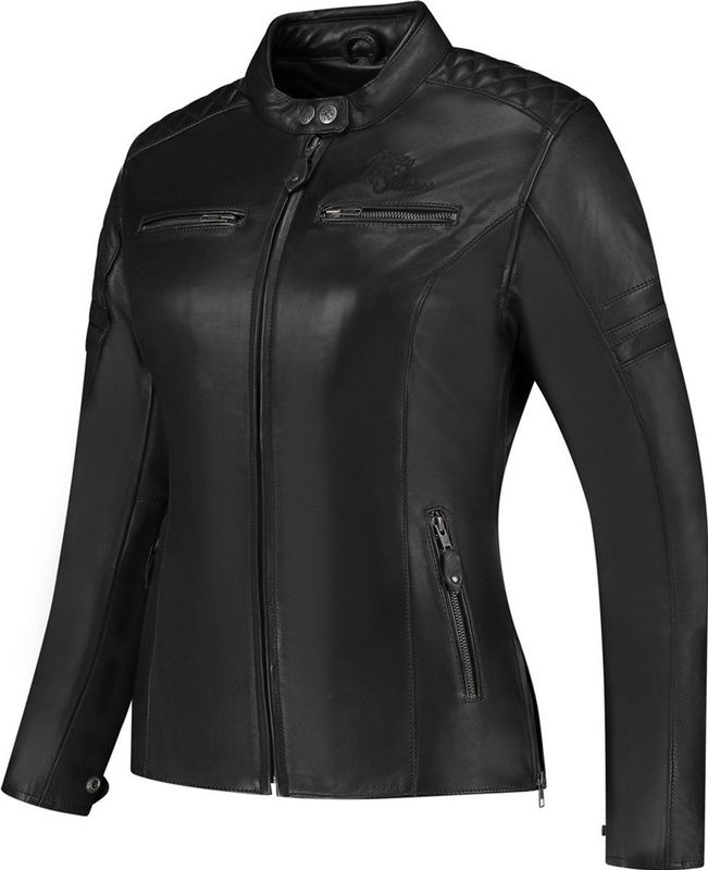 Rusty Stitches - Motorrad Jacke Joyce V2 - Zwart