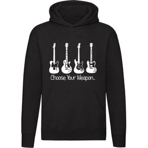 Choose your weapon Hoodie | Elektrische gitaar | concert | muziek | gitaar | muziek instrument | festival | Unisex | Trui | Sweater | Capuchon