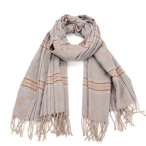 Sjaal geruit-geblokt herfst/winter 180/70cm