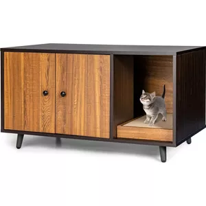 MEEXPAWS Kattenbak behuizing meubels verborgen extra groot, lift