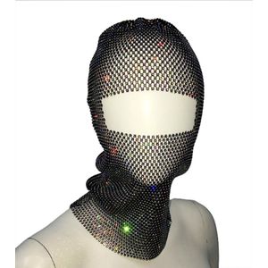Luxe BDSM gezichtsmasker met parels - Open ogen - Bivak - Bondage - One size - Cosplay - Visnet - BDSM Masker