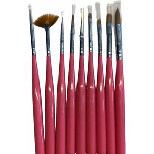 Nail Art Penselen - Nail Brush - Gel - Acryl - Set 9 Delig