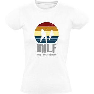 MILF - Man I Love Fishing Dames T-shirt | Vissen | Hengelsport | Vis | Hobby | Visclub | Dierendag