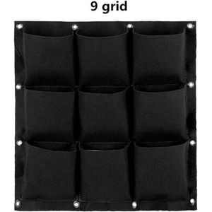 2x Verticale tuin 9 vakken | Ophangbare plantenzak 9 zakjes | Voor moestuin of bloemen en planten | 9 vakken | 50 x 50 cm | Buiten & Binnen | Groene muur