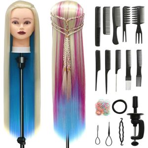 Equivera Oefenhoofd Kappershoofd - Oefenpop Kapper - Oefenhoofd Echt Haar - Human Hair - Oefenhoofd