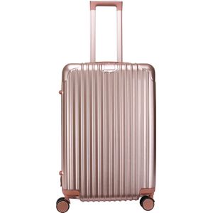 Royal Swiss - Reis koffer  - 66cm - Cijferslot- Lichtgewicht koffer - 4 wielen- Rosé Gold