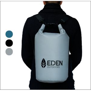 Eden Outdoors - Drybag - 100% Waterdichte Rugzak 20L - Blauw - Grijs - Zwart