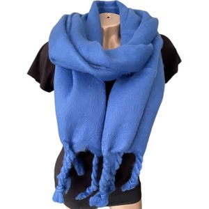 Warme Sjaal - Dikke Kwaliteit - Blauw - 190 x 45 cm (01317#)